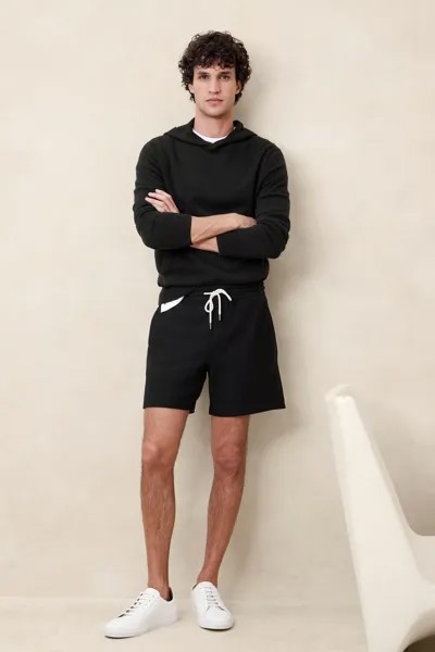 Жаккардовые шорты Lagoon Banana Republic, черный