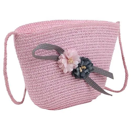 Пляжная сумка Daniele Patrici детская для девочек A40443 , соломенная бумага розовый