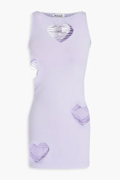 Мини-платье из эластичного джерси с вырезами Maisie Wilen, лаванда
