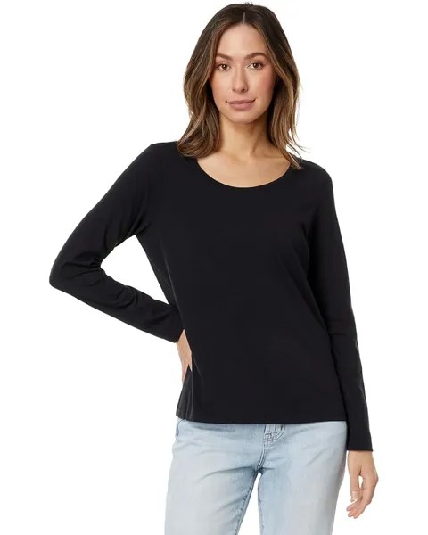 Футболка L.L.Bean Petite Soft Stretch Supima, цвет Dark Black