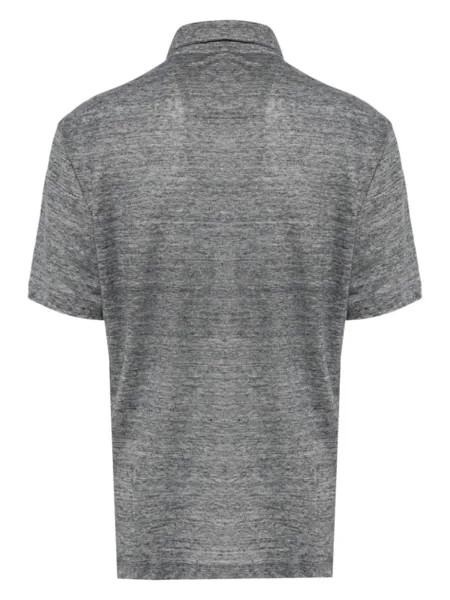Zegna льняная рубашка поло, серый
