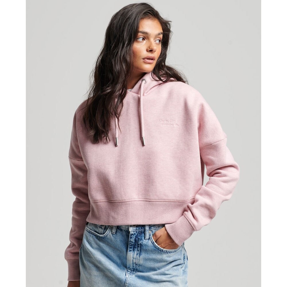 Худи Superdry Vintage Logo Crop, розовый