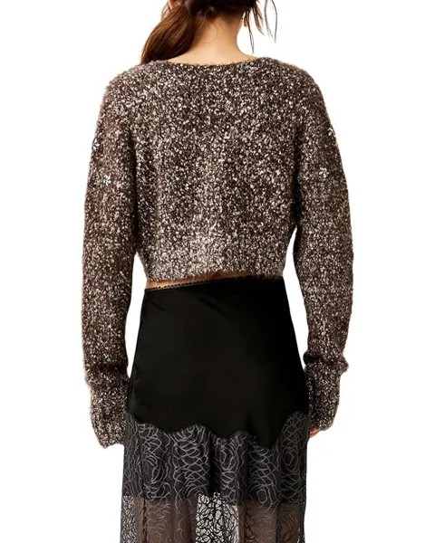 Свитер Free People Twinkle Cardi, цвет Hot Fudge Combo