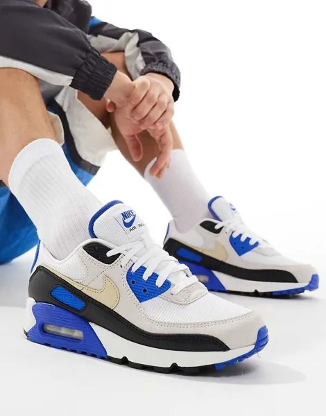 Nike – Air Max 90 – Бело-черная спортивная обувь