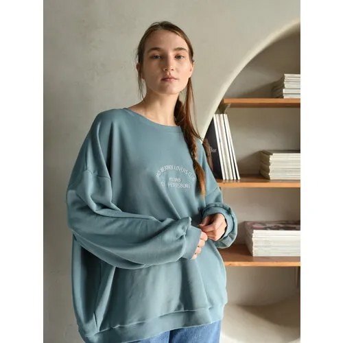 Свитшот Берегите Птиц, размер one size, экрю, серебряный