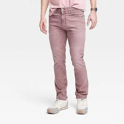 Мужские легкие цветные джинсы Slim Fit - Goodfellow - Co Светло-красный 29x30