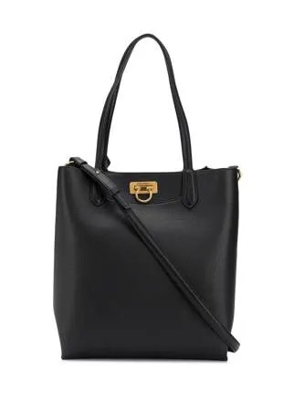 Salvatore Ferragamo сумка-тоут с открытым верхом и декором Gancini