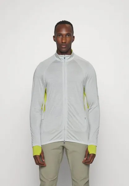 Толстовка на молнии Merino Zoneknit Ls Zip Icebreaker, цвет ether/bio lime