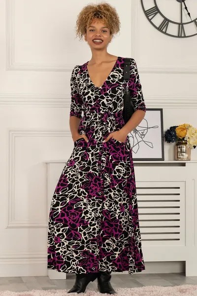 Платье макси Kamiyah из вискозы Jolie Moi, фиолетовый