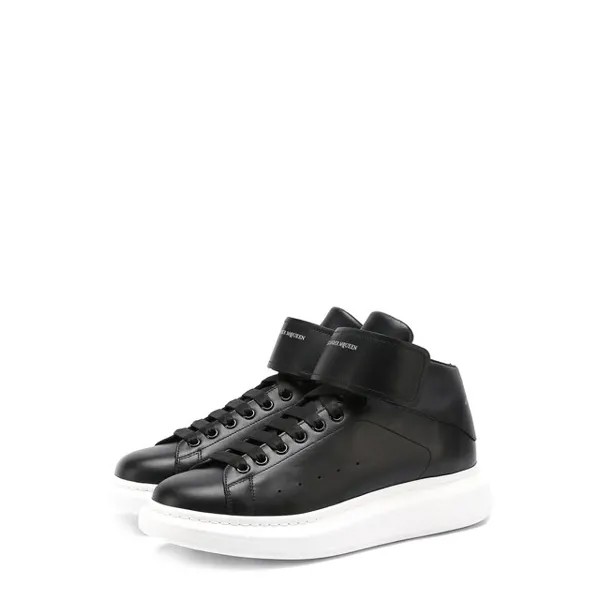 Высокие кожаные кеды на толстой подошве Alexander McQueen