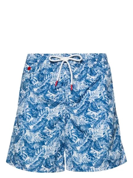 Kiton плавки-шорты с вышитым логотипом, белый
