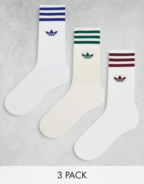 Набор из трех пар носков нейтральных цветов adidas Originals