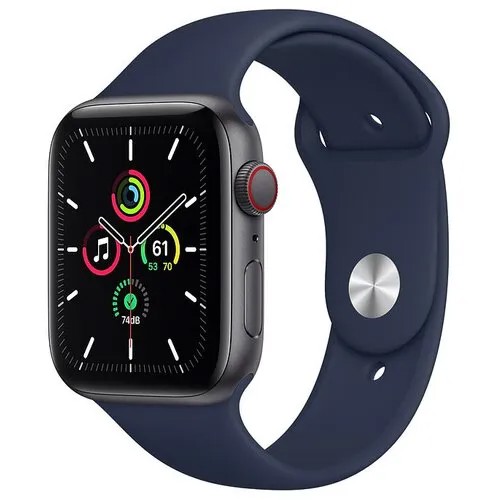 Умные часы Apple Watch SE GPS + Cellular 44 мм Aluminum Case with Sport Band (MYER2) серый космос/темная ночь