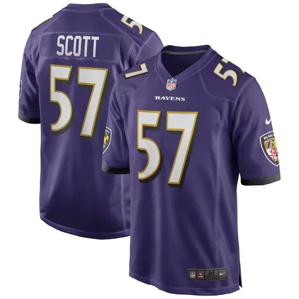 Мужская фиолетовая майка для пенсионеров Bart Scott Baltimore Ravens Game Nike