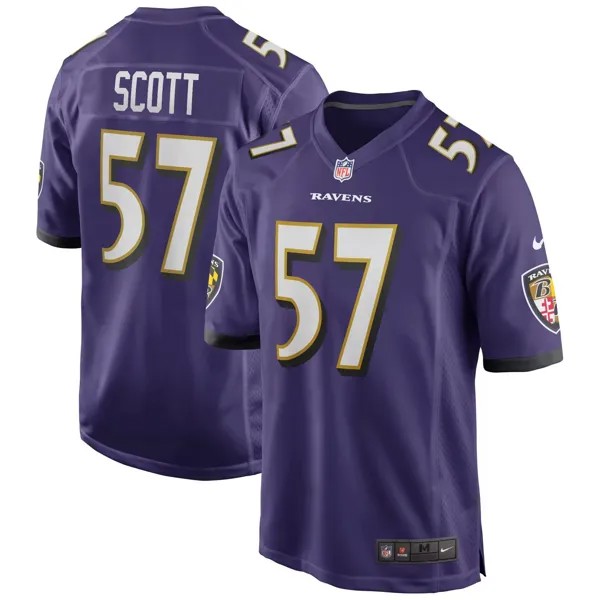 Мужская фиолетовая майка для пенсионеров Bart Scott Baltimore Ravens Game Nike