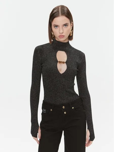 Узкая блузка Versace Jeans Couture, черный