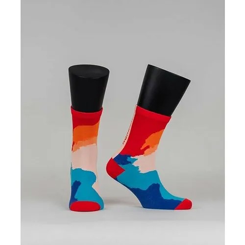 Носки Nordski Multicolor, размер 35-38, красный, голубой, синий, розовый, оранжевый