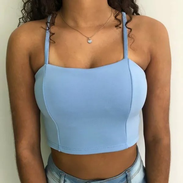 Женщины Танки Летняя мода Сексуальные рукава Camisole Одноцветные Женщины Летние кроп-топы