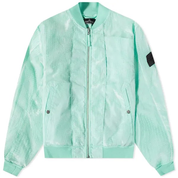 Куртка-бомбер Stone Island Shadow Project Distorted Ripstop, голубой