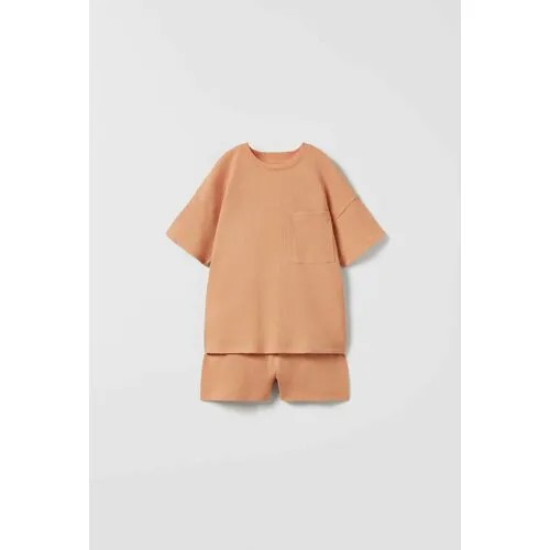 Пижама  Zara, размер 9-10 лет (140 см), оранжевый