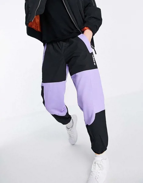 Светло-фиолетовые джоггеры в стиле колор блок adidas Originals Adventure-Фиолетовый цвет