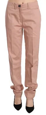 Брюки GF FERRE Розовые телесные прямые свободные повседневные брюки IT40/US6/S Рекомендуемая розничная цена 320 долларов США