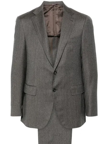 Canali шерстяной костюм, нейтральный цвет