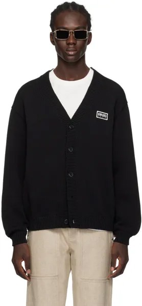 Черный двухцветный кардиган Paris Kenzo
