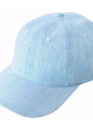 Тканевая бейсболка унисекс в полоску, полосатая кепка, бирюзовый цвет, натуральный 100% хлопок