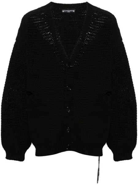 Mastermind Japan кардиган Skull крупной вязки, черный
