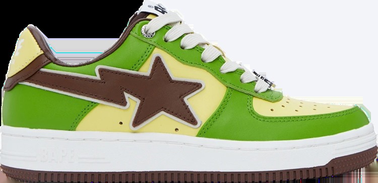 Кроссовки Bapesta Green Brown SSENSE Exclusive, зеленый