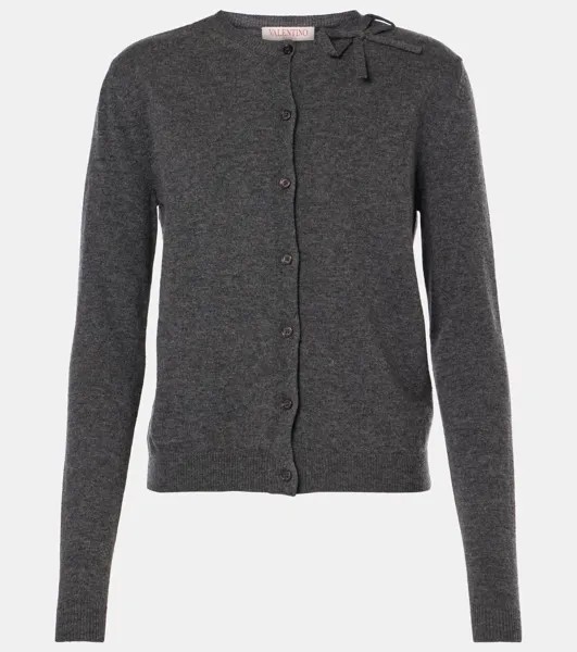 Кардиган из натуральной шерсти Valentino, цвет grigio scuro melange