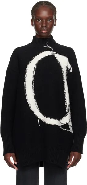Off-White Черный свитер из свободной нити