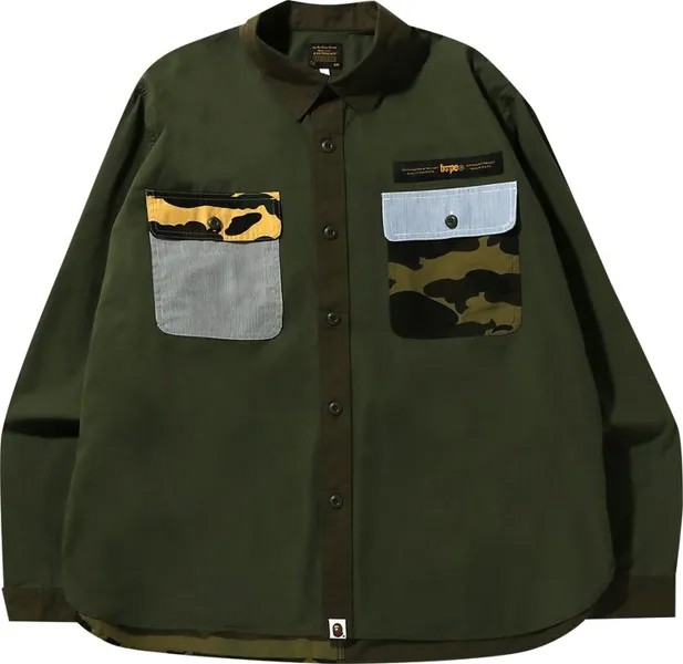 Рубашка BAPE Military Crazy Pattern Relaxed Fit Shirt 'Multicolor', разноцветный