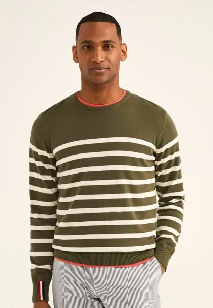 Вязаный свитер CNK NAUT STRIPE Façonnable, цвет khaki green
