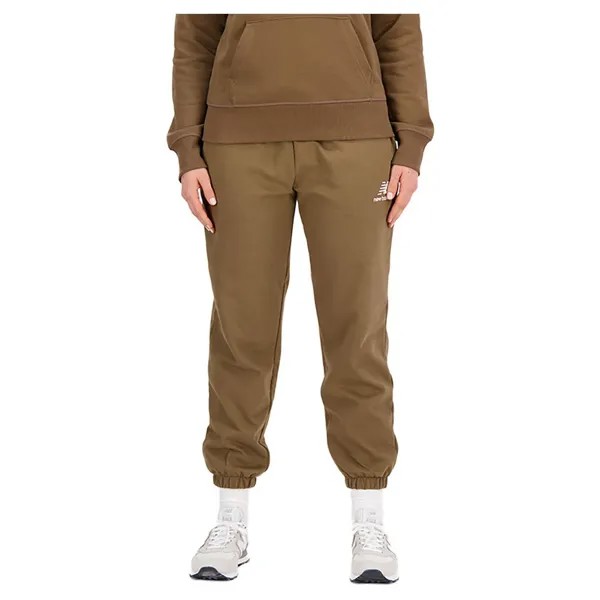 Спортивные брюки New Balance Essentials Stacked Logo French Terry, коричневый