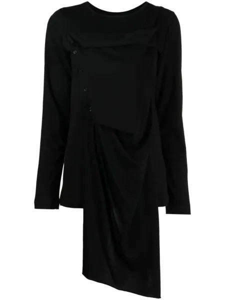 Топ асимметричного кроя Yohji Yamamoto, черный