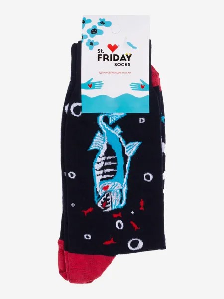 Носки с рисунками St.Friday Socks - Левиафан, Черный