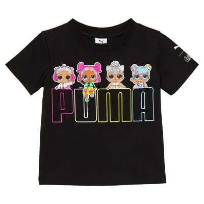 Футболка Puma Surprise X с круглым вырезом и короткими рукавами для девочек, размер 2T Ca