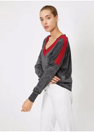 Пуловер KOTON, размер L(40), 038 серебристый
