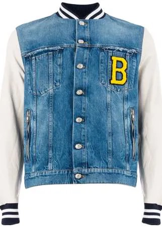 Balmain джинсовая куртка-бомбер
