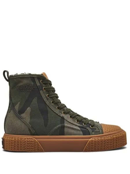 Marc Jacobs высокие кеды The Camo Jacquard, зеленый