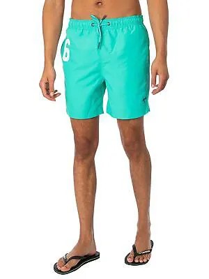 Мужские винтажные шорты для плавания-поло Superdry, зеленые