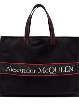Alexander McQueen сумка-тоут East West с логотипом