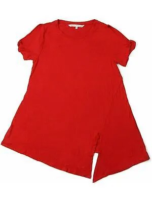 RACHEL ROY Женский красный топ с открытыми плечами и короткими рукавами и круглым вырезом Размер: XL