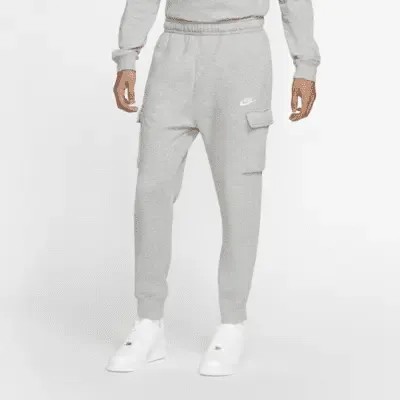 Брюки Nike Sportswear Club Fleece, цвет Dark Grey Heather/Matte Silver/White