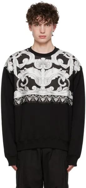 Черный свитшот в стиле барокко Versace