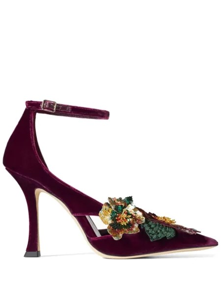 Jimmy Choo туфли Azara с цветочным декором, фиолетовый