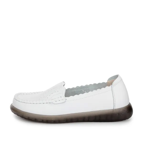 Мокасины женские MUNZ SHOES 12-11WA-008V белые 40 RU