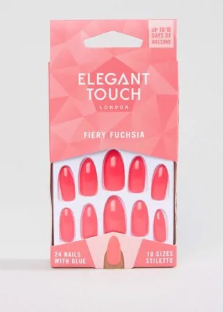 Накладные ногти Elegant Touch Stiletto Firey Fuchsia-Розовый